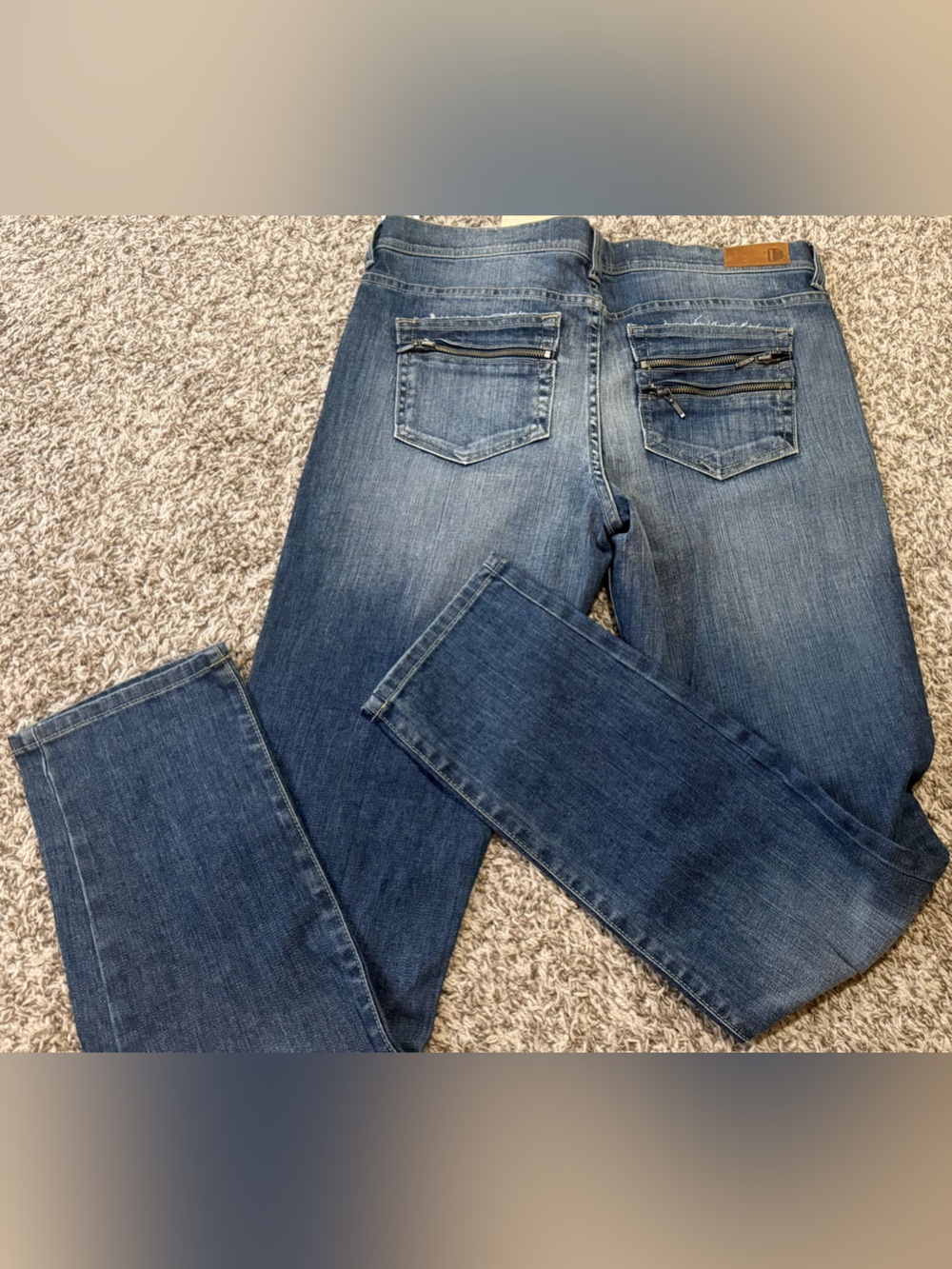 NWT Democracy | Denimocracy |Unisex Slim  Straight Blue Distressed Jeans SZ 32 - Picture 3 of 8